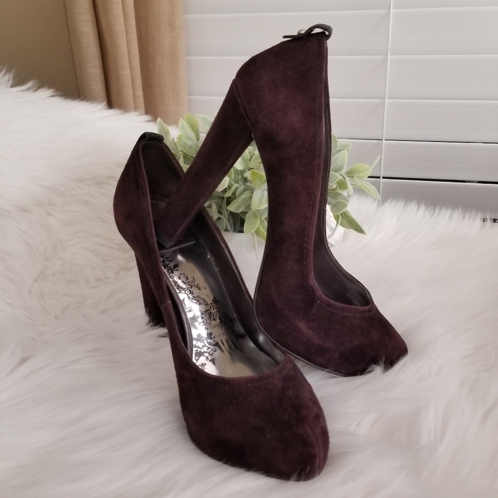 Dolce Vita plum purple sueade heels size 8